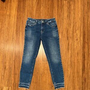 Mavi Jean with UNIQUE HEM - Double hem Tess High Rise Skinny Jean SIZE 27